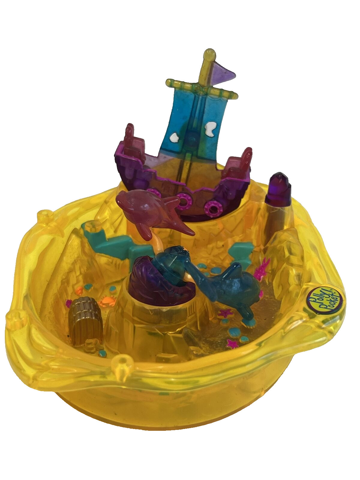 Polly Pocket Bluebird 1999 Sea Splash Dolphin Ride Play Set Only No Figures