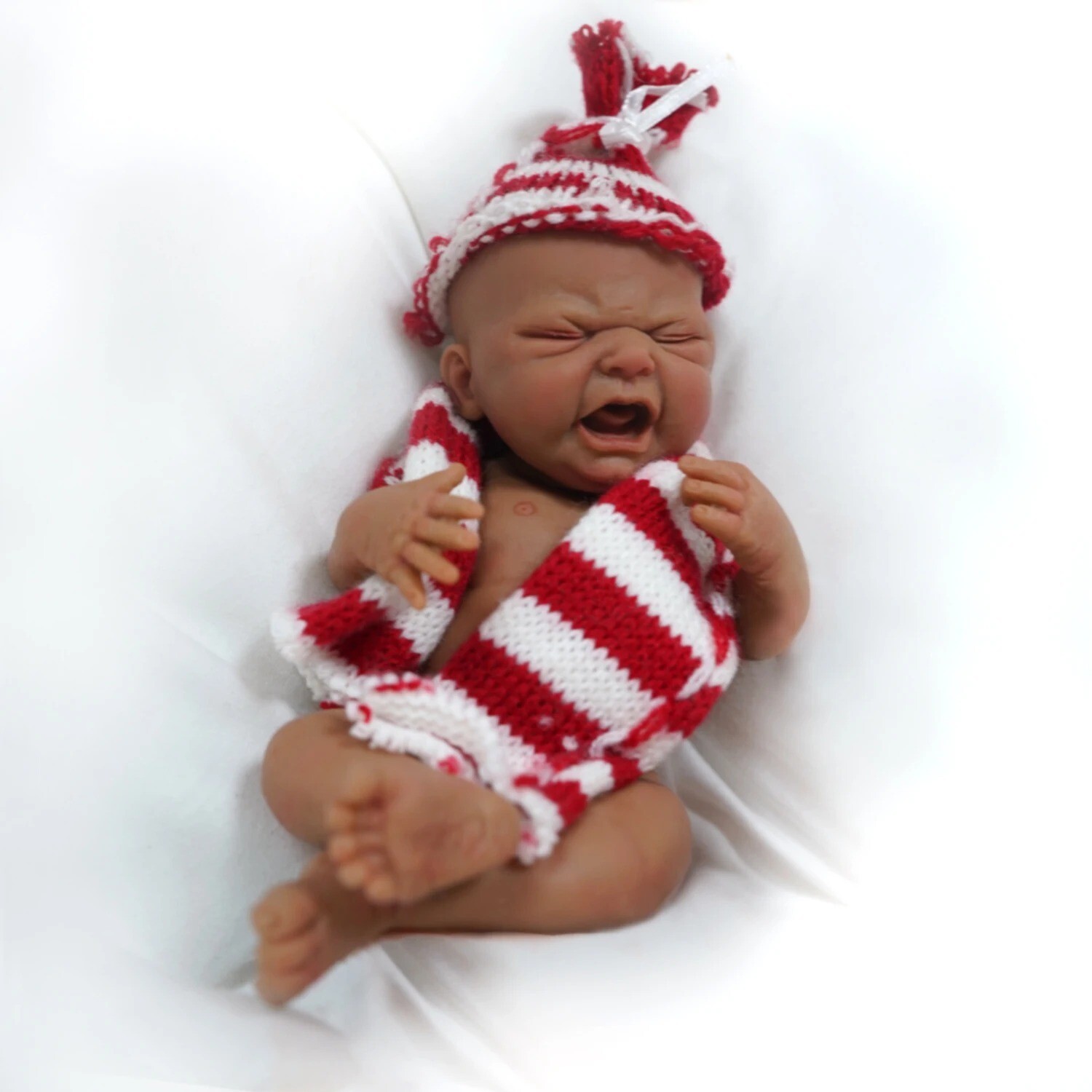 7in Micro Preemie CryBaby Doll Ethan Full Body Silicone Lifelike AntiStress Gift