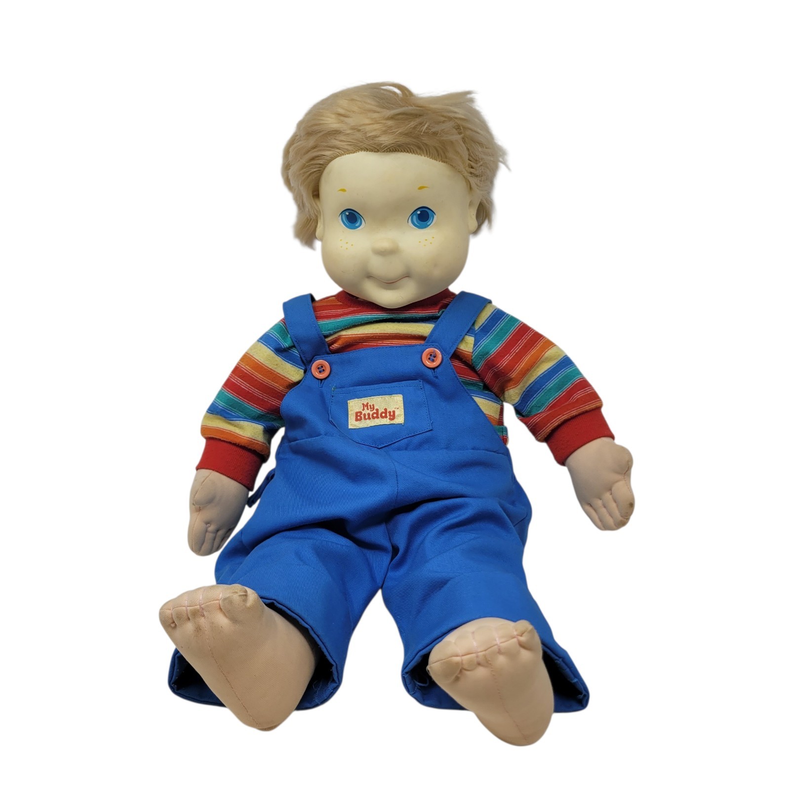 Vintage 1985 Hasbro My Buddy Doll 22″ Original Outfit Blonde Blue Eyes 80s