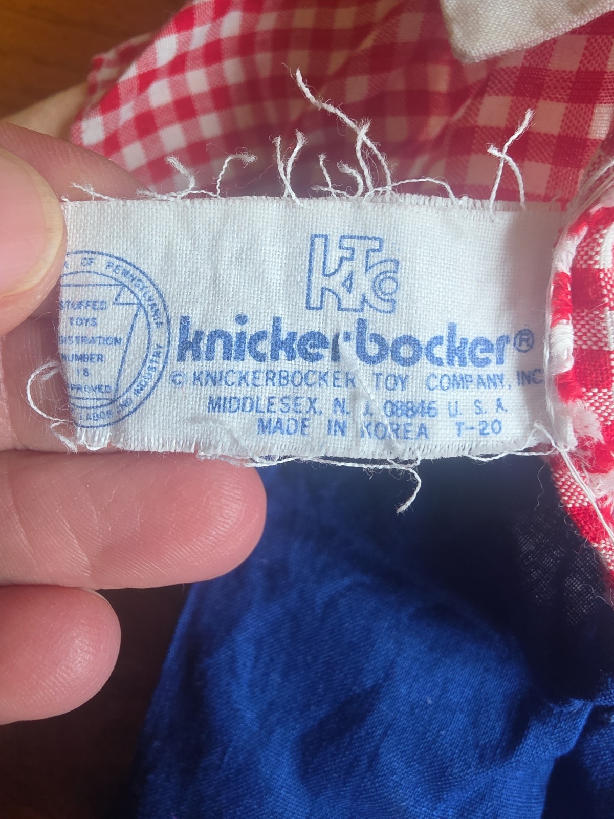 Vtg Raggedy Ann and Andy Knickerbocker Dolls 1960s Button eyes READ
