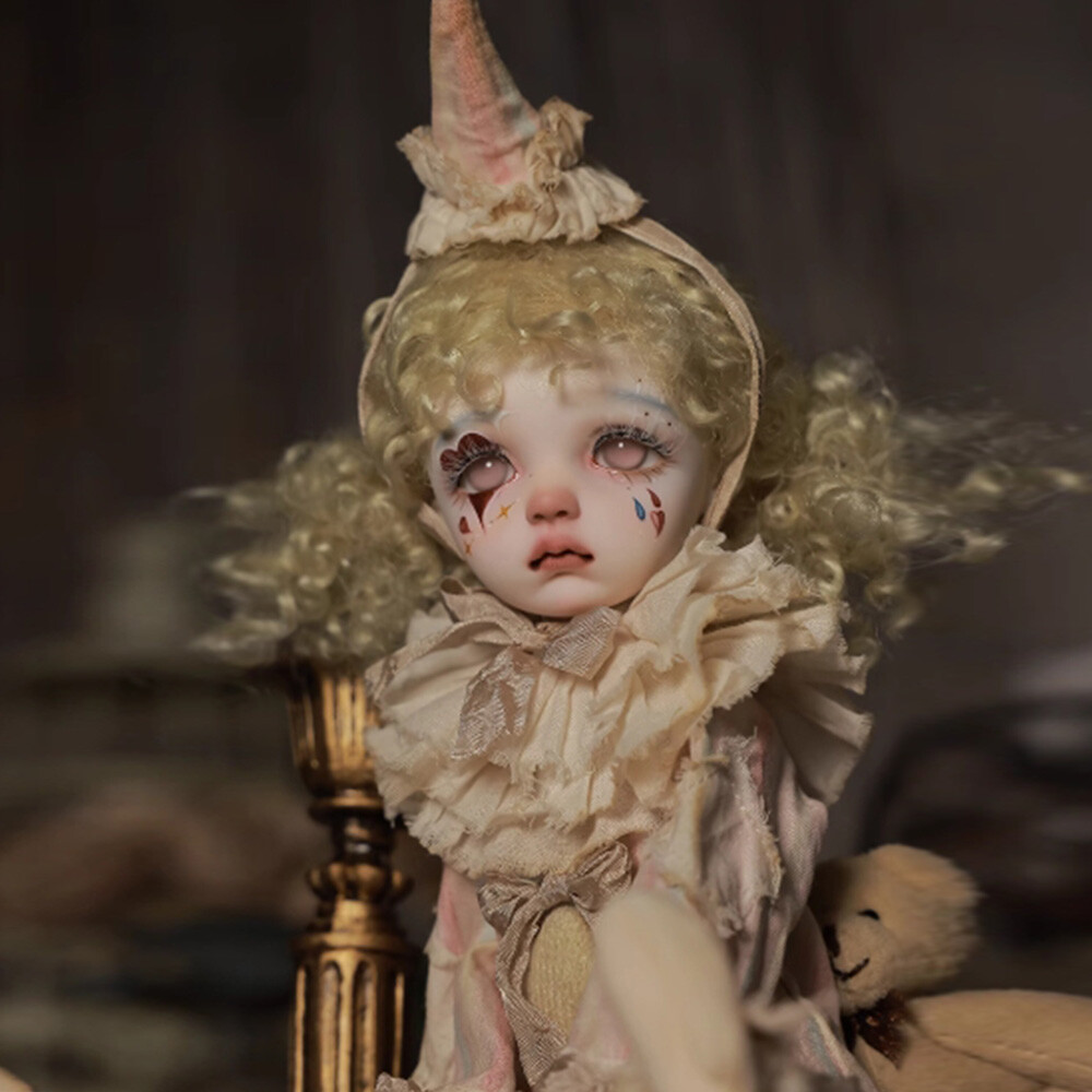 1/6 BJD Doll Ball Joint Doll Sekino Sad Circus Clown Full Set Holiday Gifts Toy