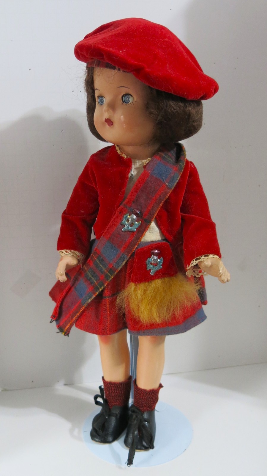 1930’s Reliable 15″ Scottish Composition Doll, Made in Canada Original Excellent