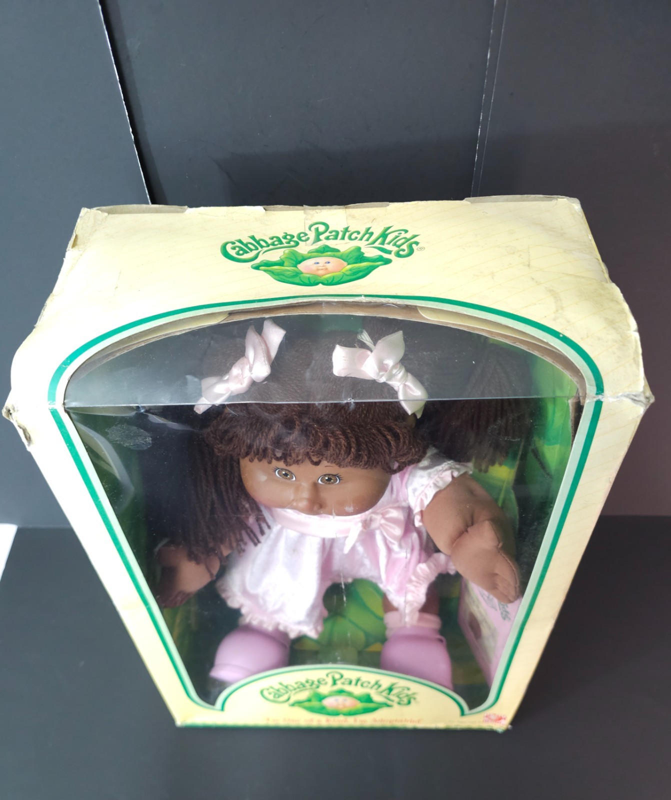 Cabbage Patch Kid 2004 Play Along African American Girl With Teeth and pink dres