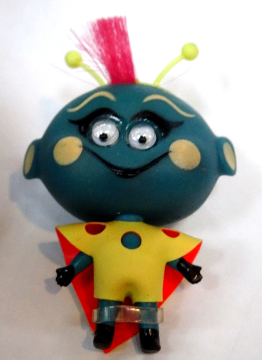 Mattel 1970 Liddle Kiddles Kozmic Kiddle Bluey Blooper w/Ship & Rock Base* HTF