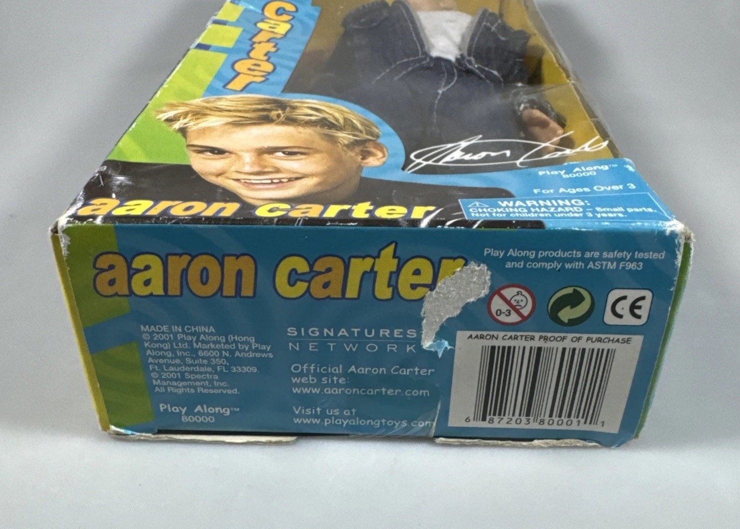 Vintage 2001 Aaron Carter Awesome Aaron”12 Action Figure Doll-Play Along Toy NIB