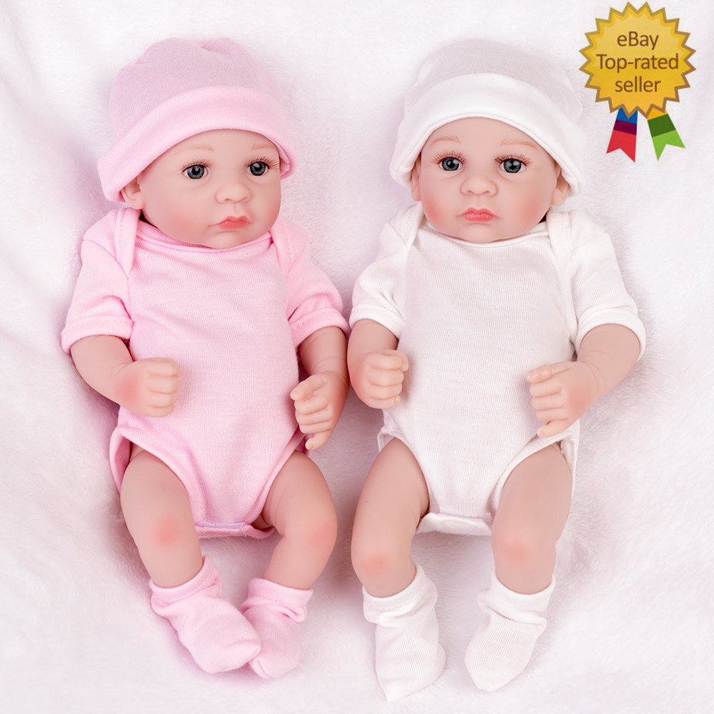 Lifelike Reborn Baby Doll Waterproof Full Body Vinyl Silicone Twins Boy+Girl Toy