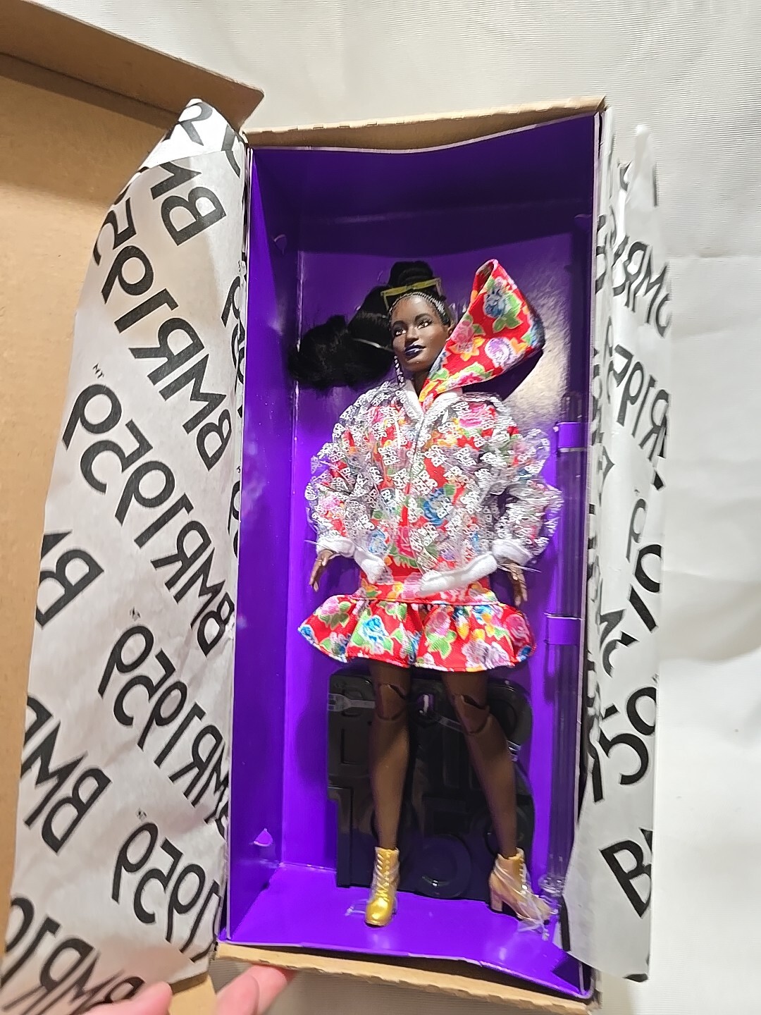 Barbie BMR 1959 Poseable Retro Doll Ght94 Puffer Vinyl Jacket Please Read!!!