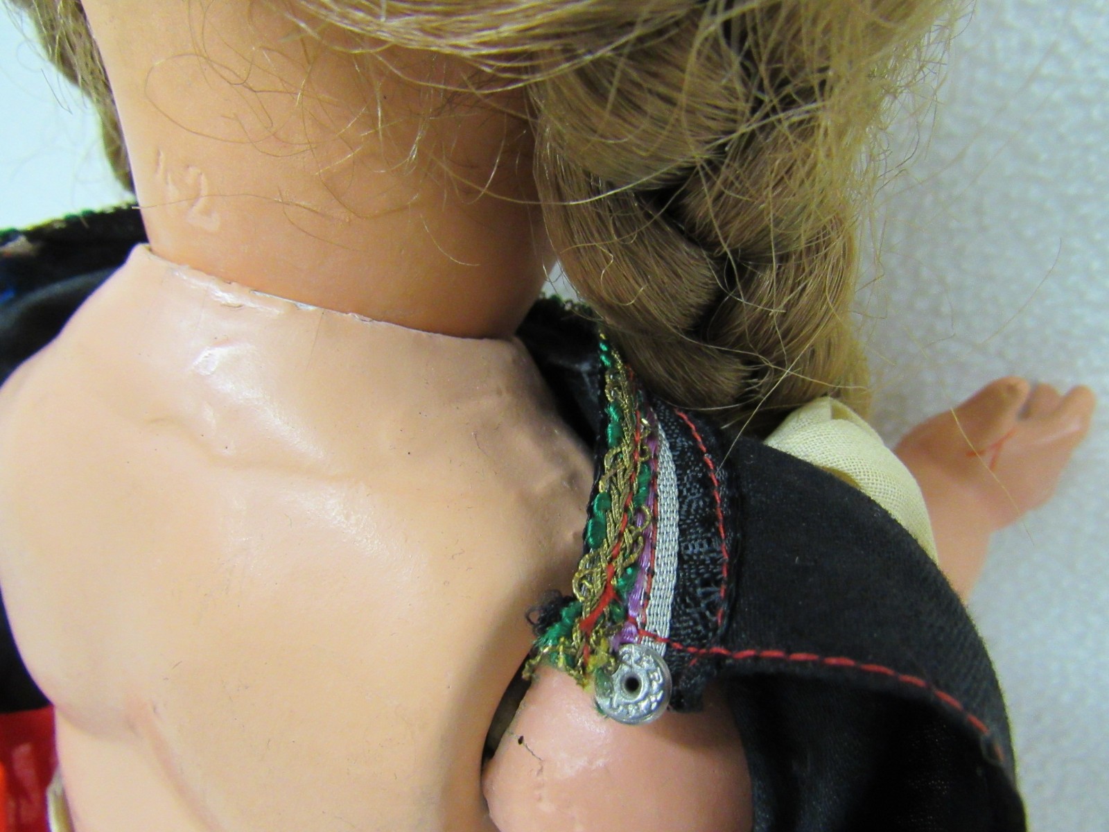 Antique German Composition Doll Marked 42 Glass Sleep Eyes