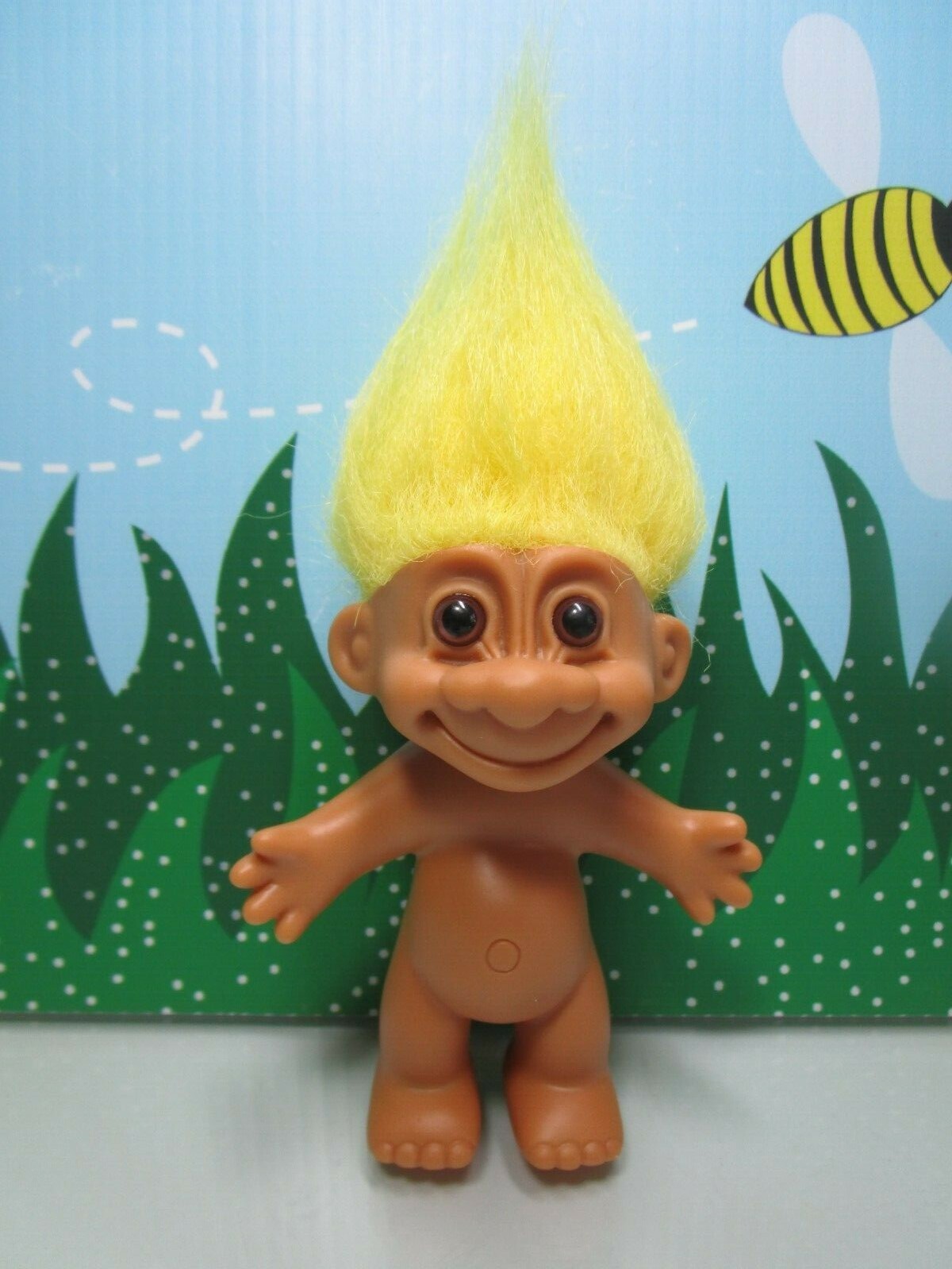 YELLOW HAIRED NAKED TROLL – 5″ Russ Troll Doll – NEW IN ORIGINAL BAG