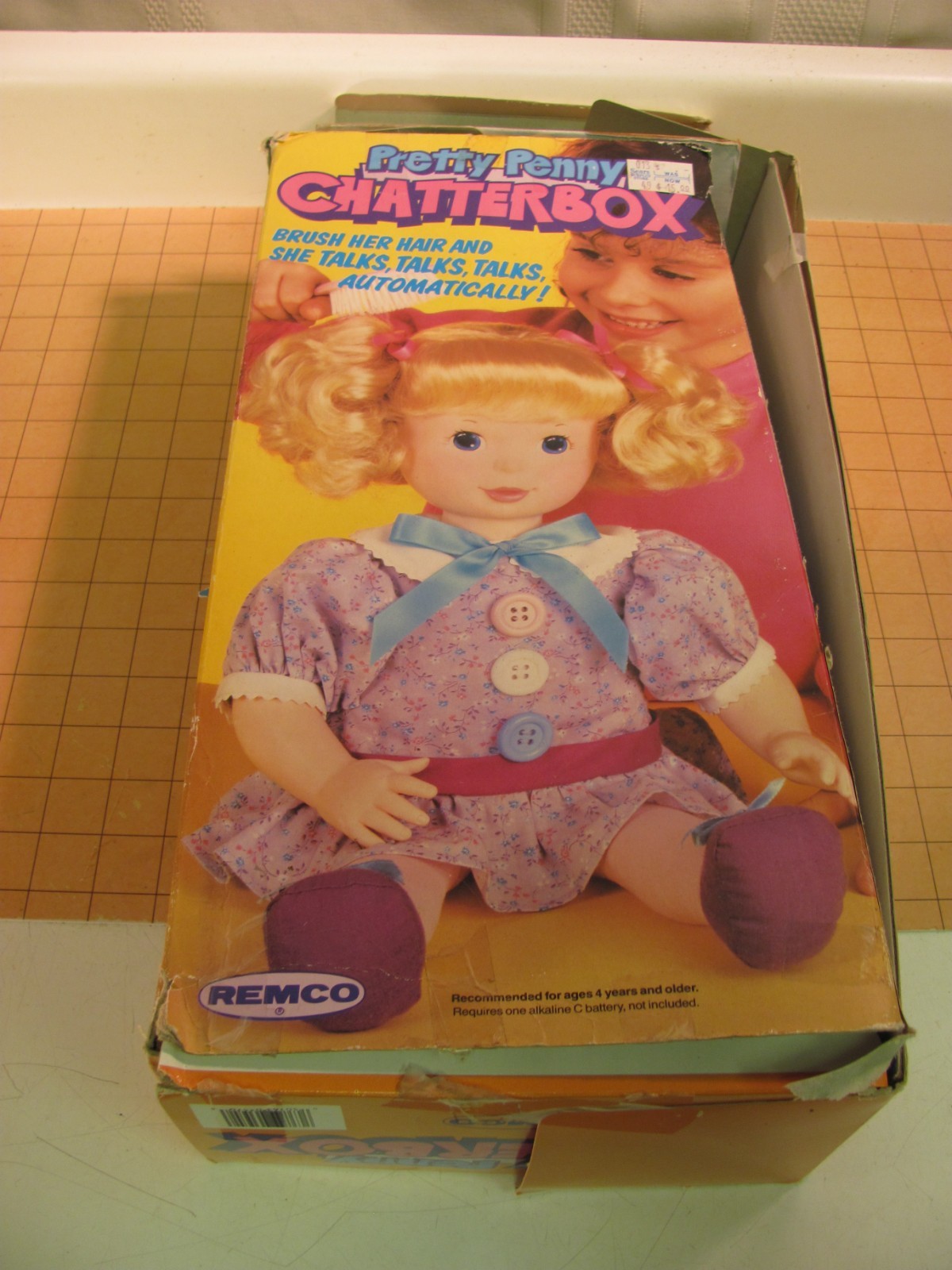 80s Pretty Penny Chatterbox Toy Doll Remco Kay Bee Toys W/Box