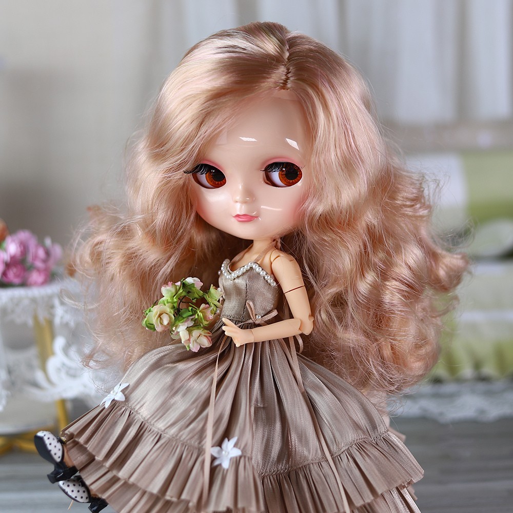 Custom-base Blythe Nude Doll from Factory 1/6 BJD 12” Joint Body Various Hair