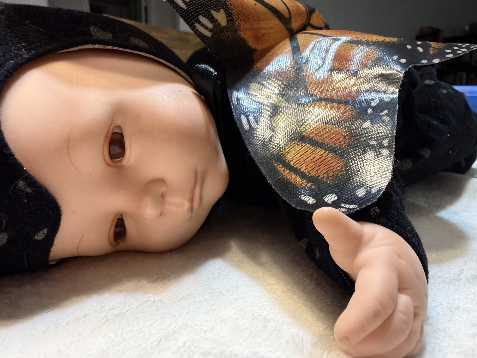 15 Inch Anne Geddes Slightly Used Monarch Butterfly Baby Doll Soft Body Unimax