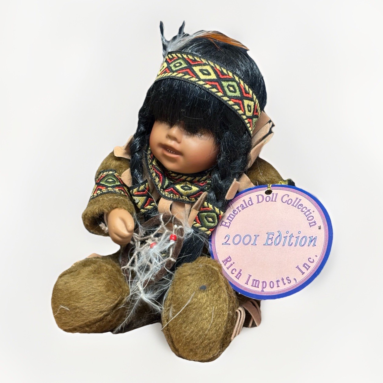 “Willie” Native American 2001 Doll & Dream Catcher Emerald Doll Collection #5452