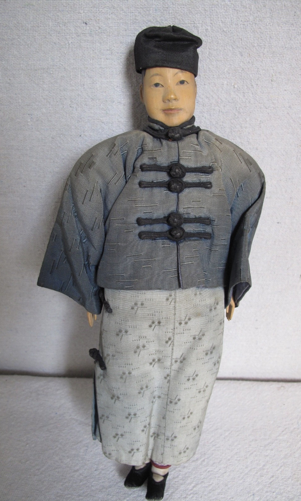Antique Door of Hope Doll Chinese Man with Hat 11 1/2″ tall