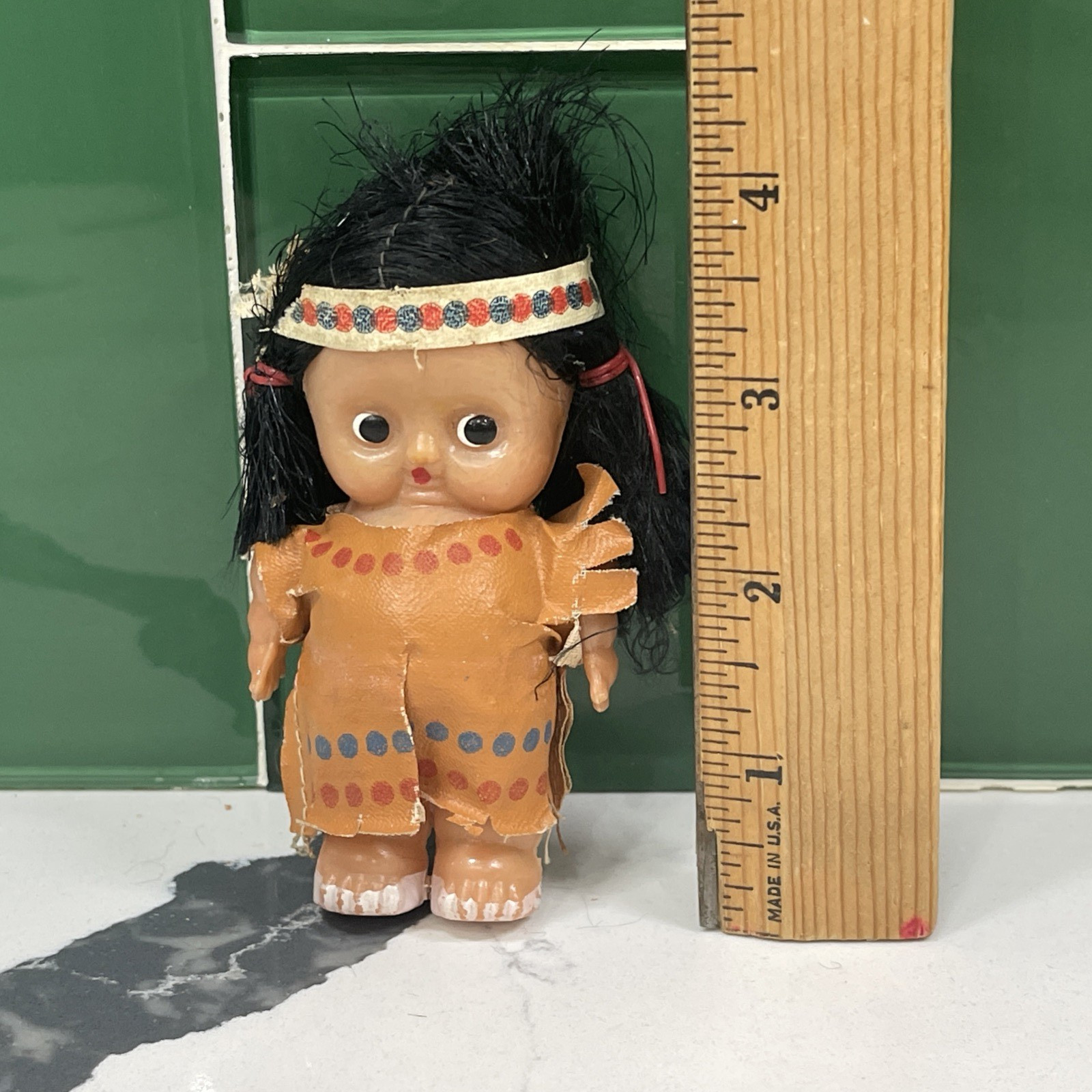 Vintage Celluloid Kewpie Doll Native American 1960’s/70’s