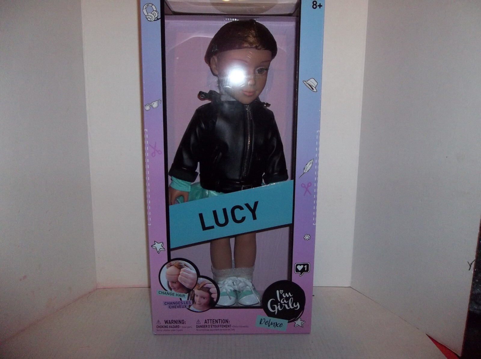 I’m a Girly Lucy 18″ Fashion Doll W/Brown Removable Synthetic Wig