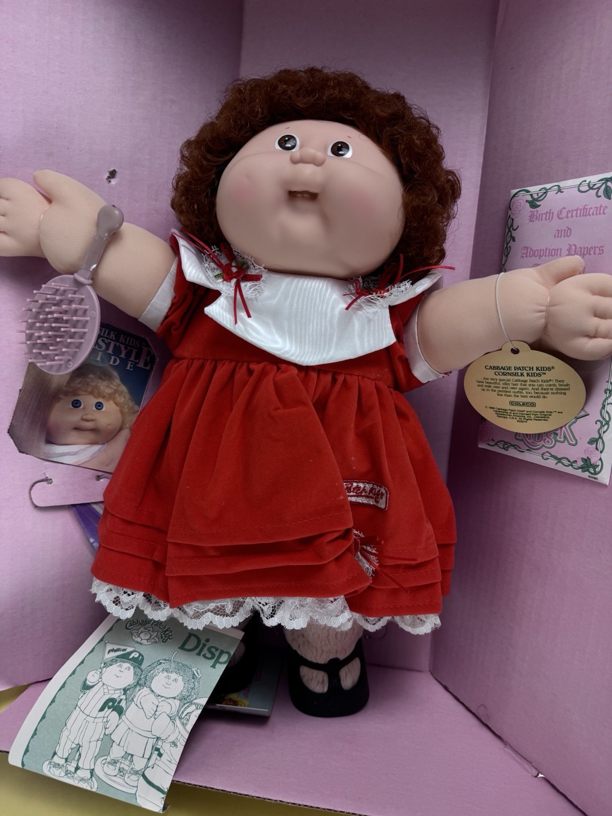 Vintage Cabbage Patch Kids Corn Silk Kids HM#17 In Box Red Hair Braid Rare