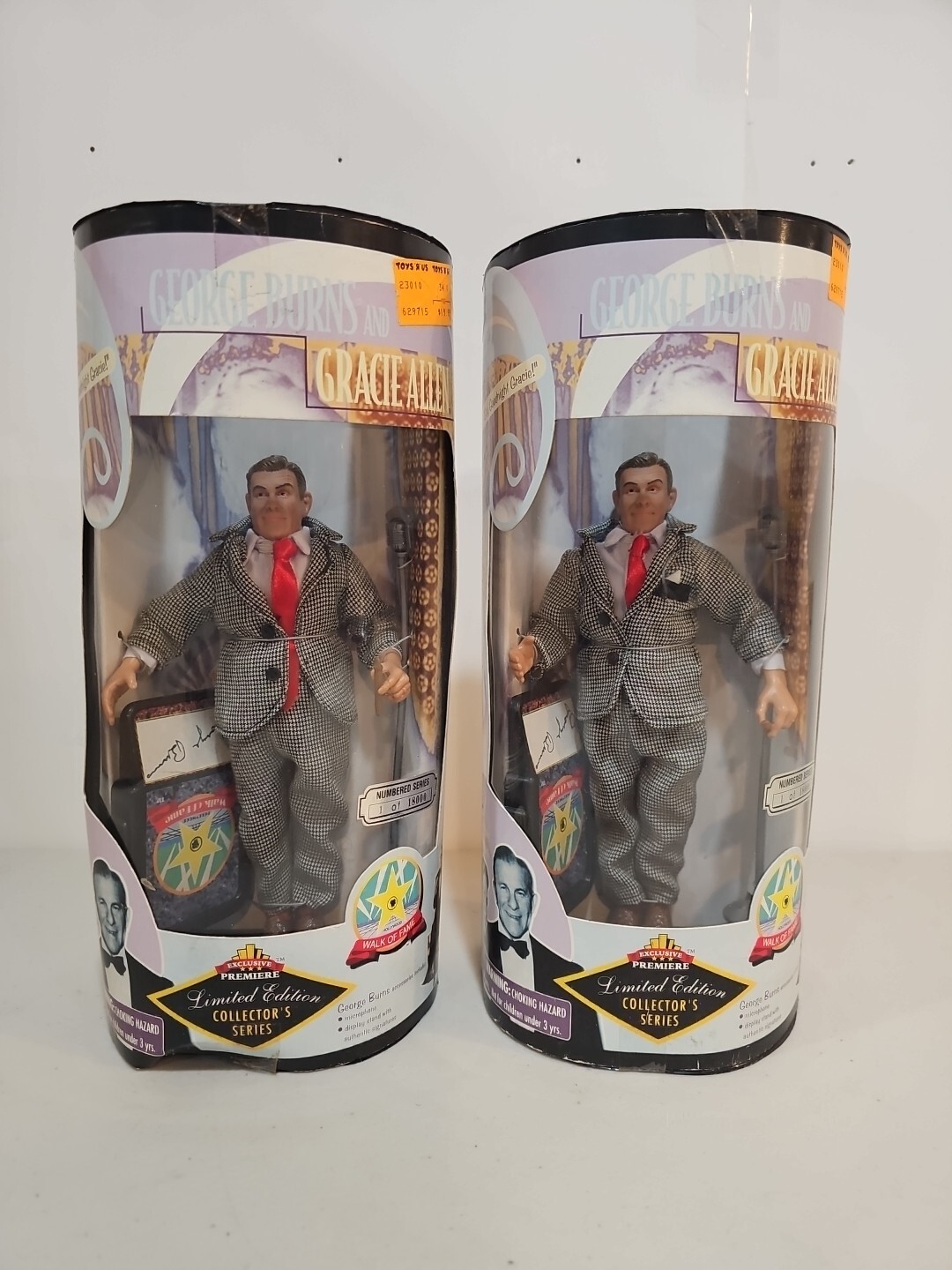 2 1997 Exclusive Premier Limited Edition George Burns Poseable Dolls NEW IN BOX!