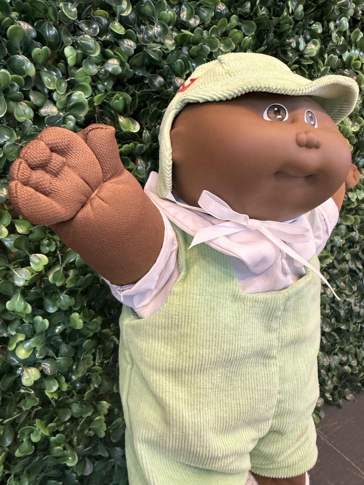 EUC Vintage 1985 Cabbage Patch Baby Doll African American Original Outfit & Hat
