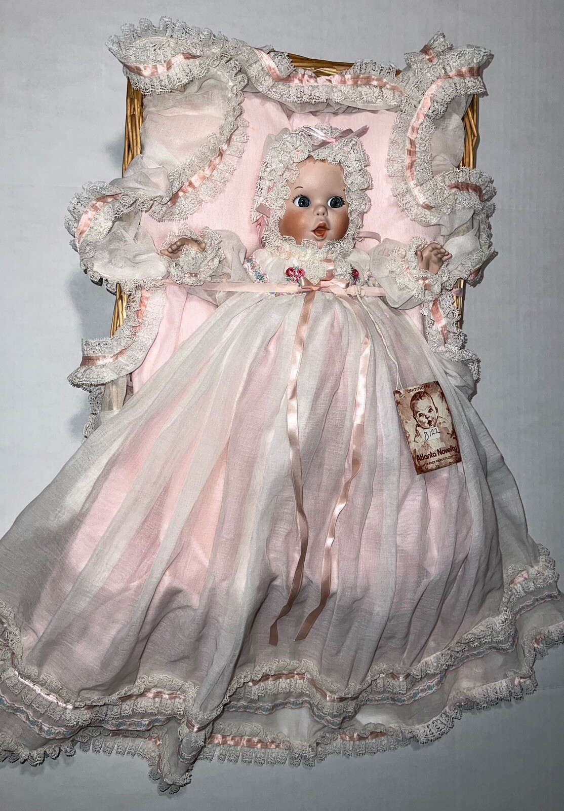 Atlanta Novelty GERBER Porcelain Doll 1982 Ltd. Ed. Christening Gown Beautiful
