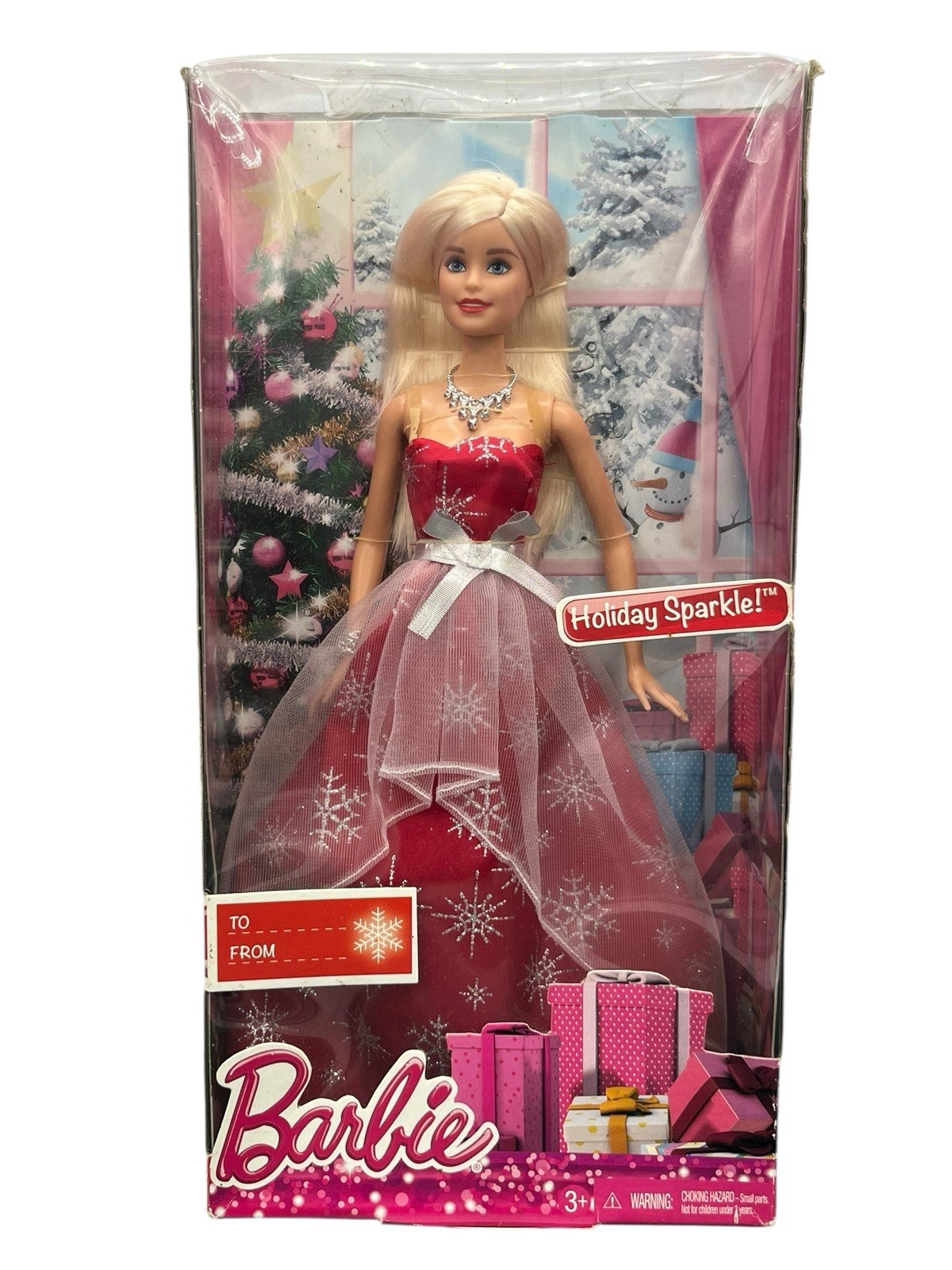 Holiday Sparkle Barbie Doll in Snowflake Dress CLW91 – 2014