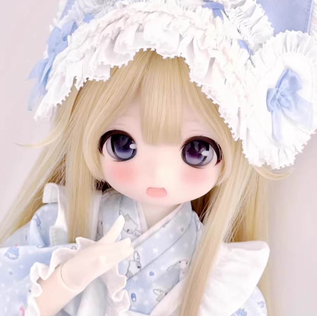 1/6 BJD Doll Girl Puyoodoll Kumako Egg Normal Color Y31-Free Face Make UP+Eyes