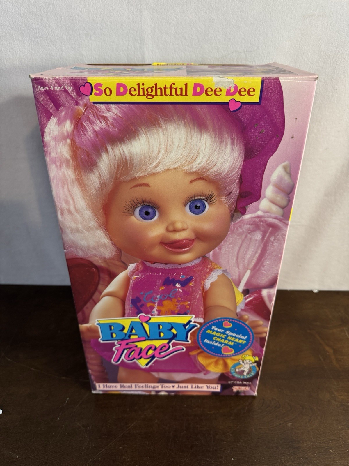 #8 BABY FACE DOLL Galoob ? SO DELIGHTFUL DEE DEE Violet Eyes NIB LGTI L.G.T.I.