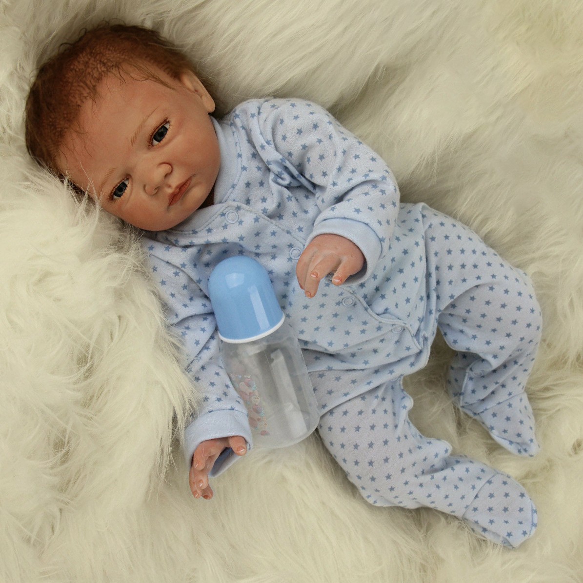 22″ Real Life Reborn Baby Dolls Boy Handmade Realistic Newborn Doll Lifelike Toy