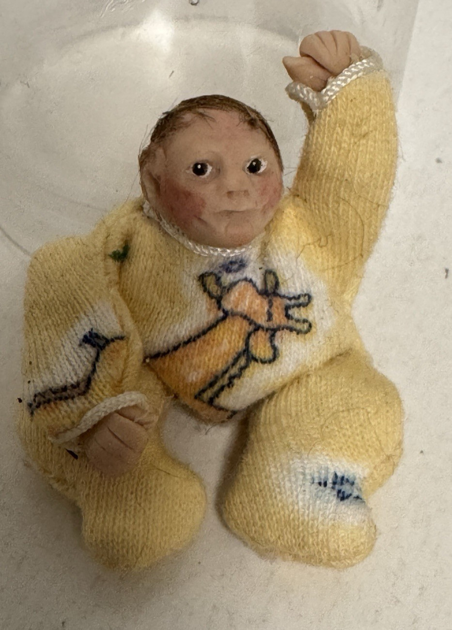 Adorable Artisan Dollhouse Miniature Baby Doll – 1:12 Scale