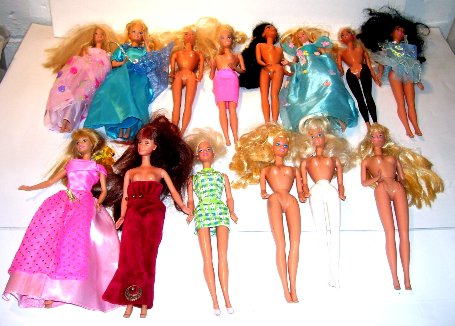 Mattel Barbie 1966 Twist & Turn Lot Of 14 Malaysia Indonesia China VTG