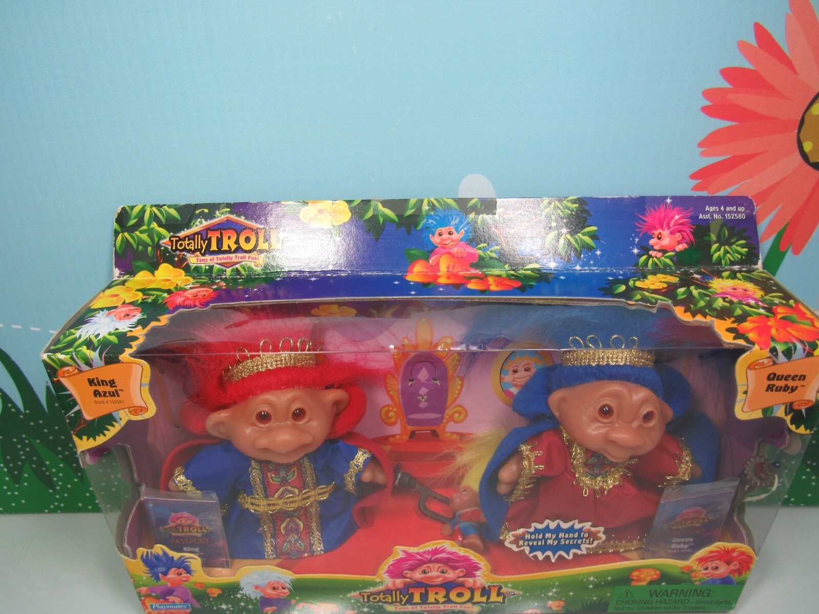 KING AZUL & QUEEN RUBY – 5″ DAM Troll Dolls – NEW IN PACKAGE