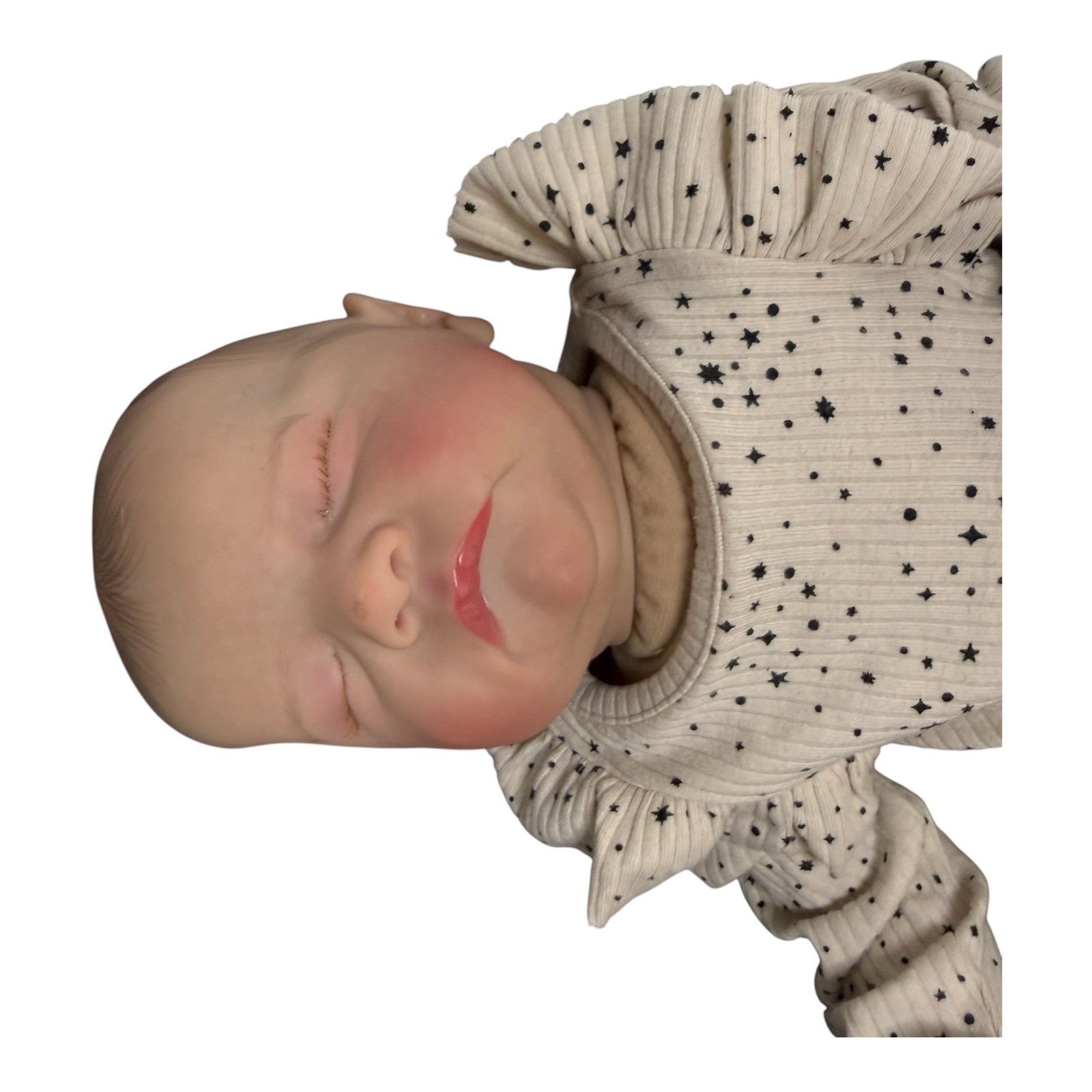 Realistic Sleeping Reborn Baby Doll Star Print Weighted Cloth Body 1 lb 13 18 in