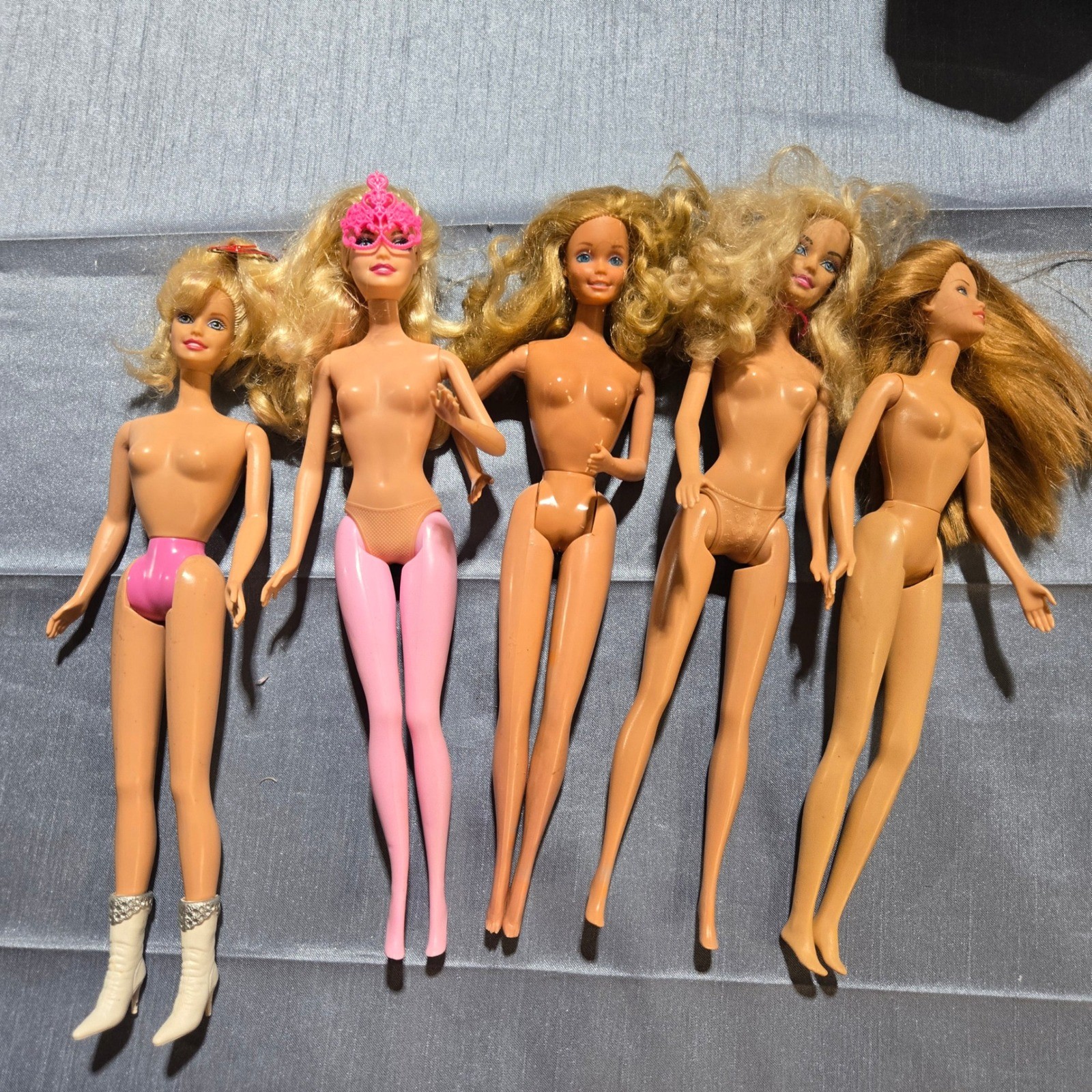 Vintage Mattel Barbie Doll Lot of 5 Blonde Strawberry Blonde 1966-2007