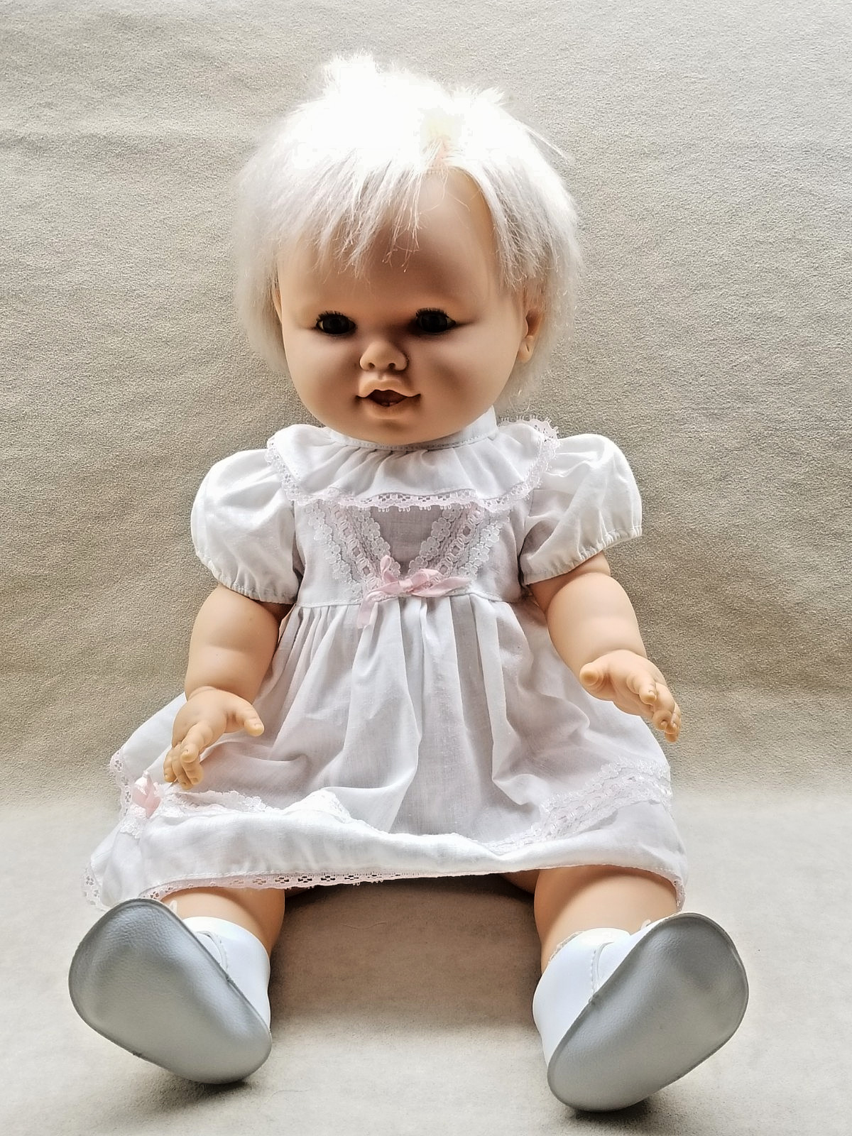 VTG Cuchi Cuchi Doll BB Spain 1984 21″ Baby Toddler Girl Orig Outfit Untested