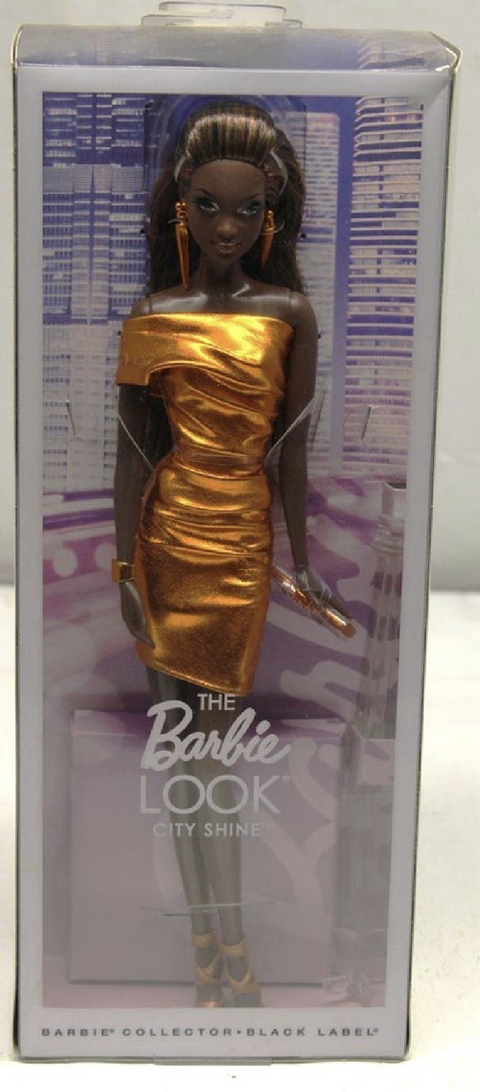 The Barbie Look City Shine Bronze Dress Doll AA New in Box 2014 Mattel
