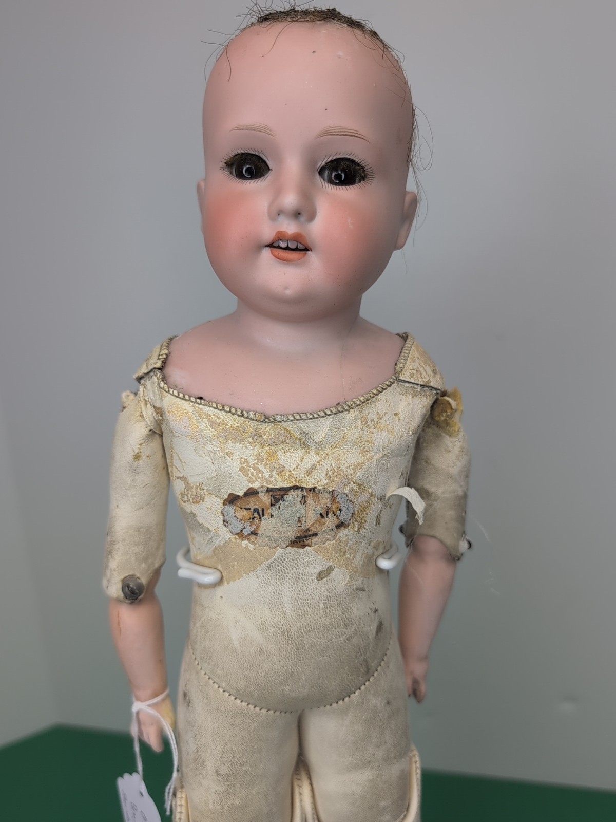 19” Antique Bisque Armand Marseille Doll Germany 370 DEP A & M Leather Body L