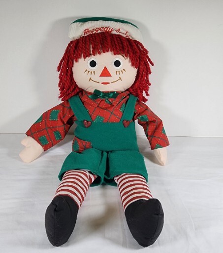Big Raggady Andy Doll Boys Girls Cloth 24 Inch Holliday Christmas Toy