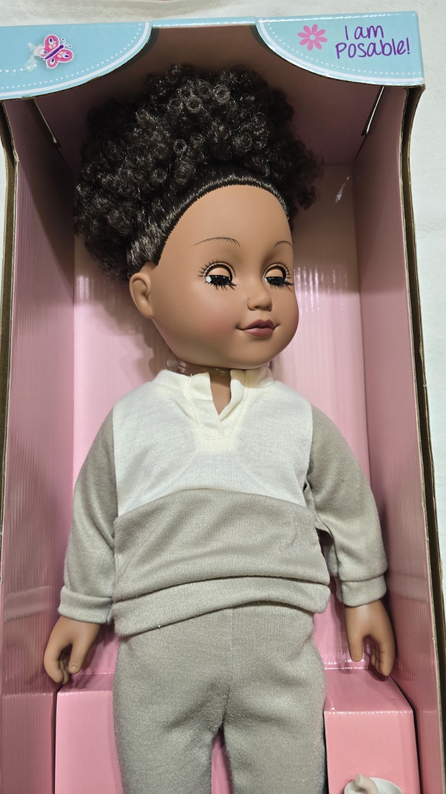 My Life As Jordyn Posable 18-Inch Doll, Dark Brown Curly Hair, Brown Eyes