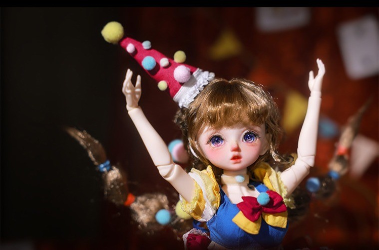 BJD Doll 1/6 Ball Jointed Eyes Face Makeup Wig Full Set Clothes Joker Girl Gifts