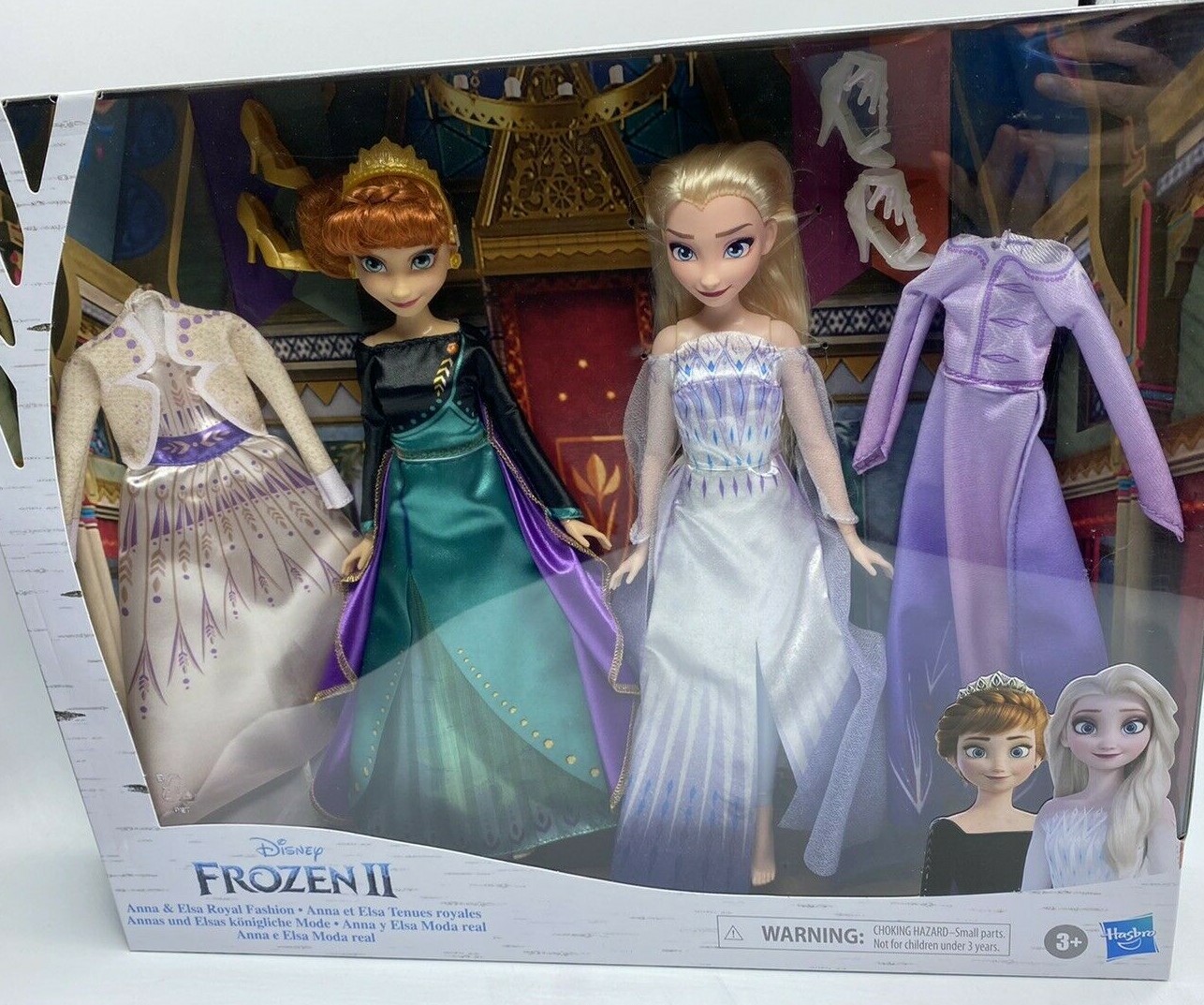 2020 Disney Frozen 2 Anna & Elsa Royal Fashion Dolls & Accessories Age 3+