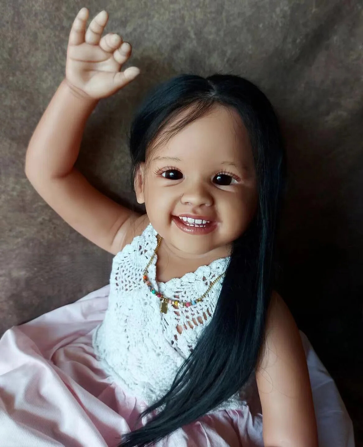 Asian Africa Newborn Toys 30″ Lifelike Reborn Doll Collect Gifts with Dark Skin