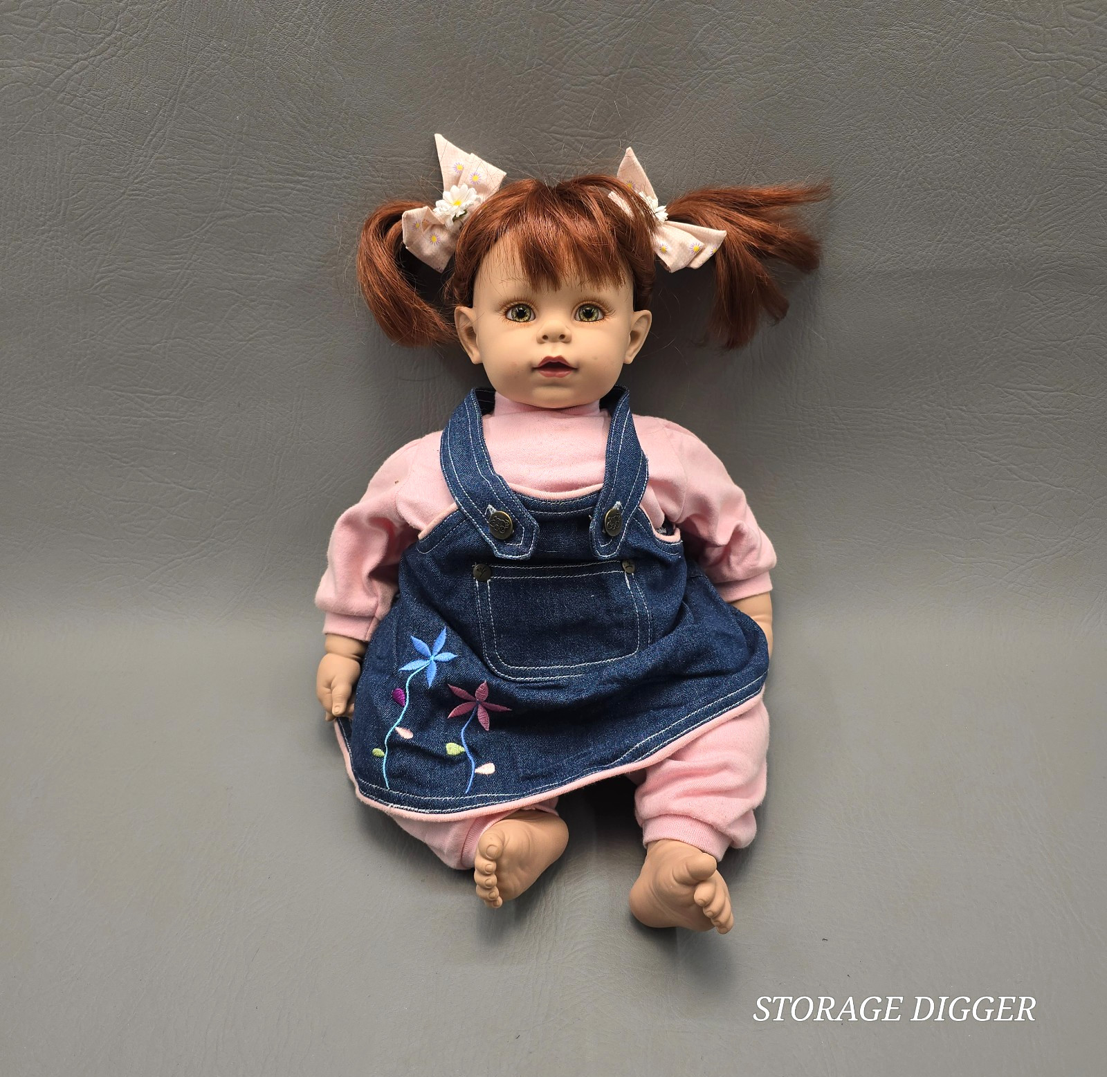 Adora Toddler Girl Doll Redhead Green Eyes Dungaree Dress Collectible #KRV-048