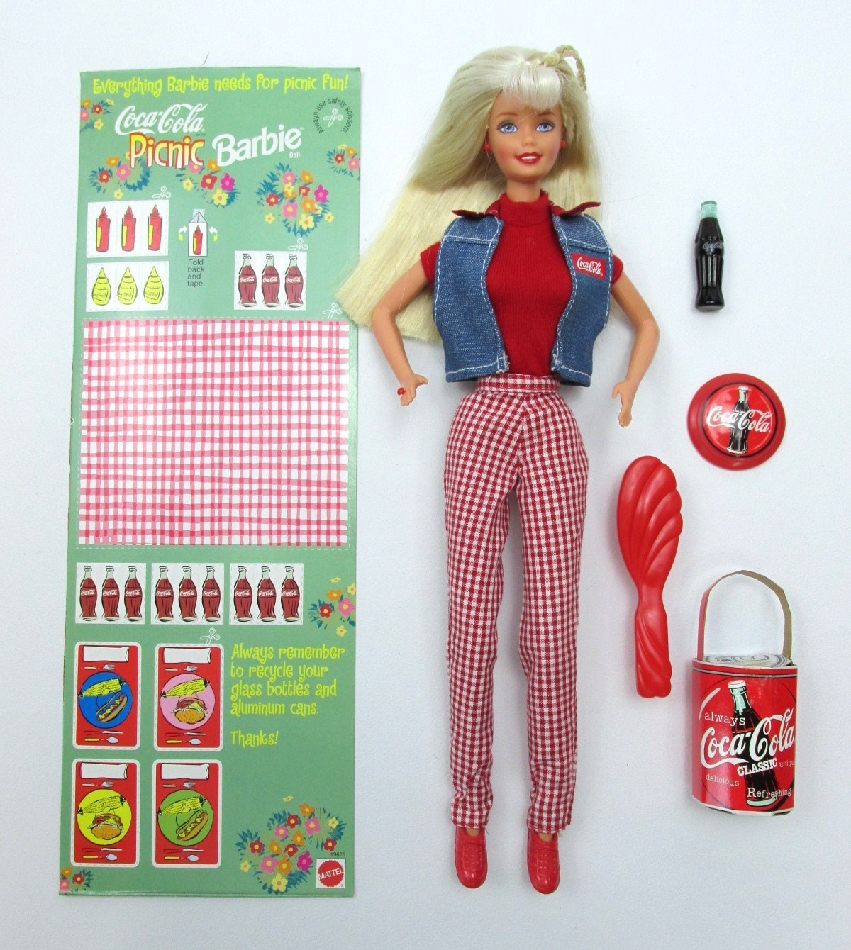 1997 Barbie Coca Cola Picnic Fun #19626 Vintage Mattel Doll
