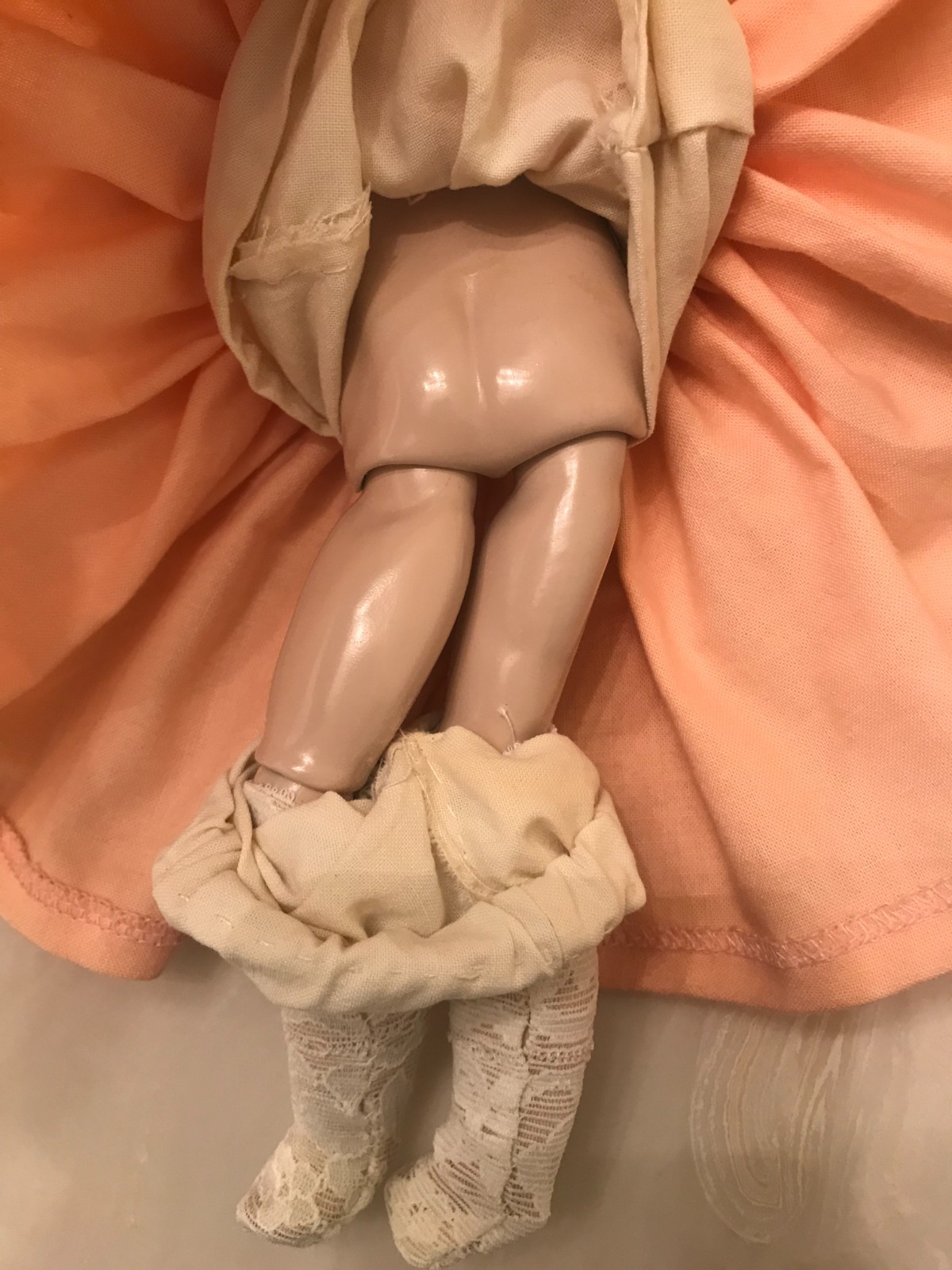 11 1/2″ Bisque socket Head doll Armand Marseille jointed handmade dress Seeley