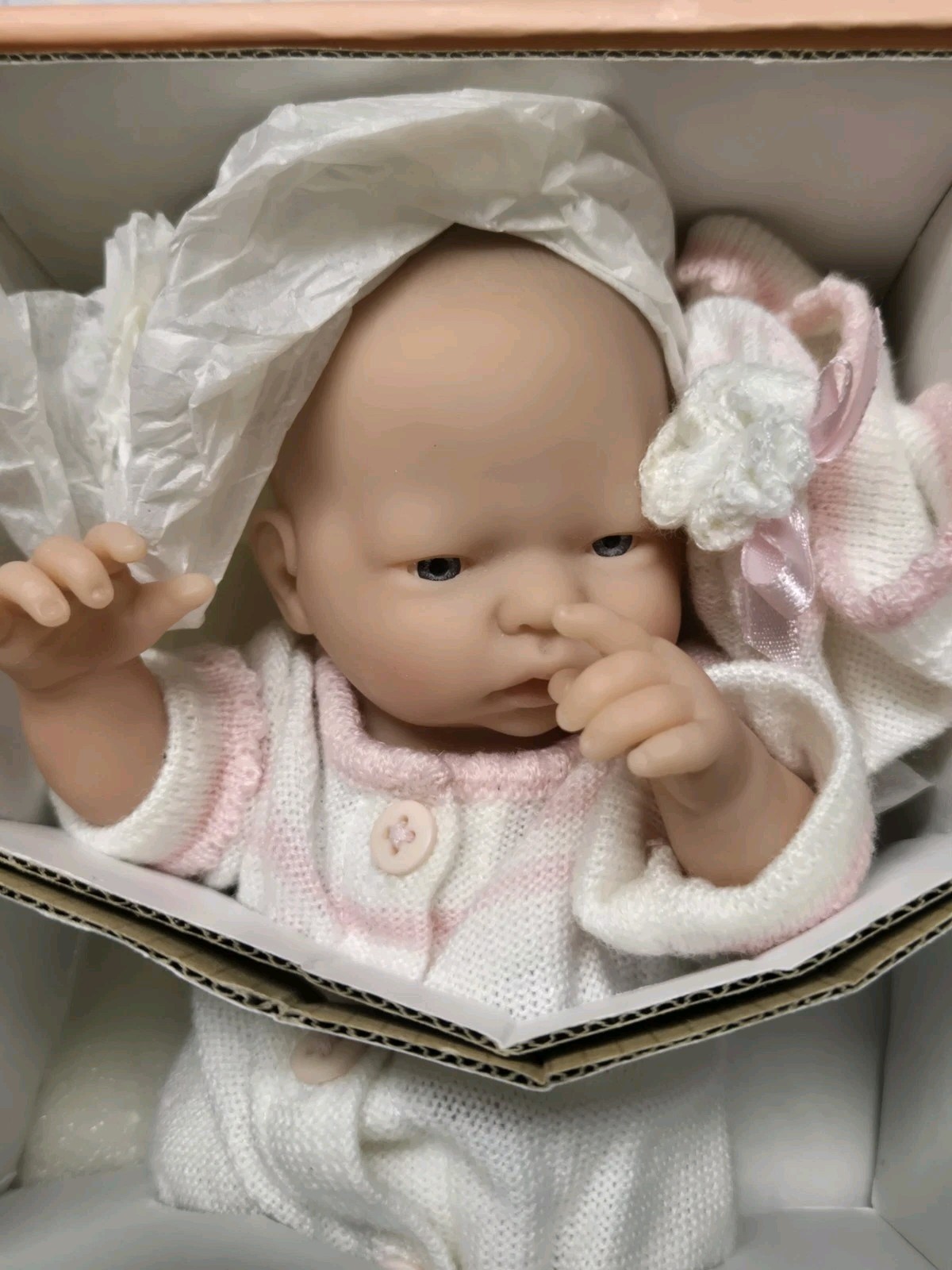 Vintage 1992 For Keeps! Berengeur 9.5″ Baby Girl Doll-Soft Vinyl-In Box #18420