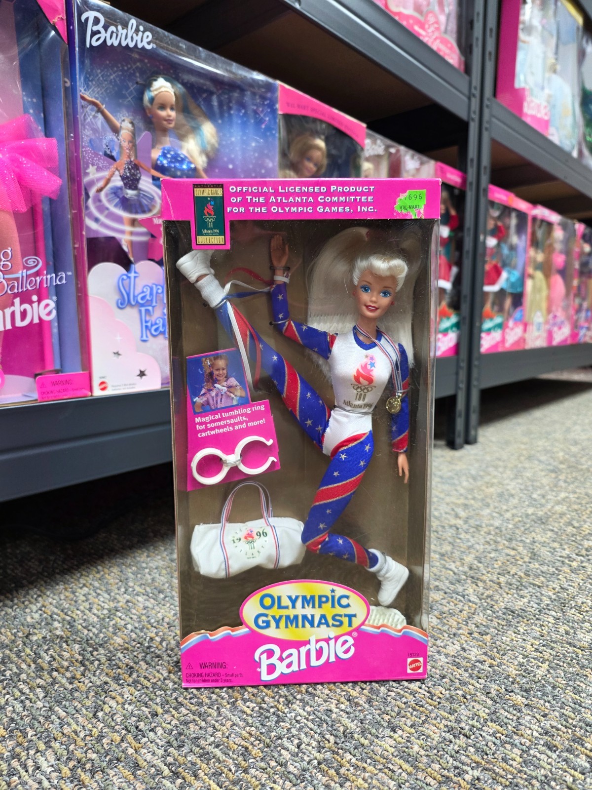 Barbie Olympic Gymnast 1996 Atlanta Games Doll Mattel. Never opened box.