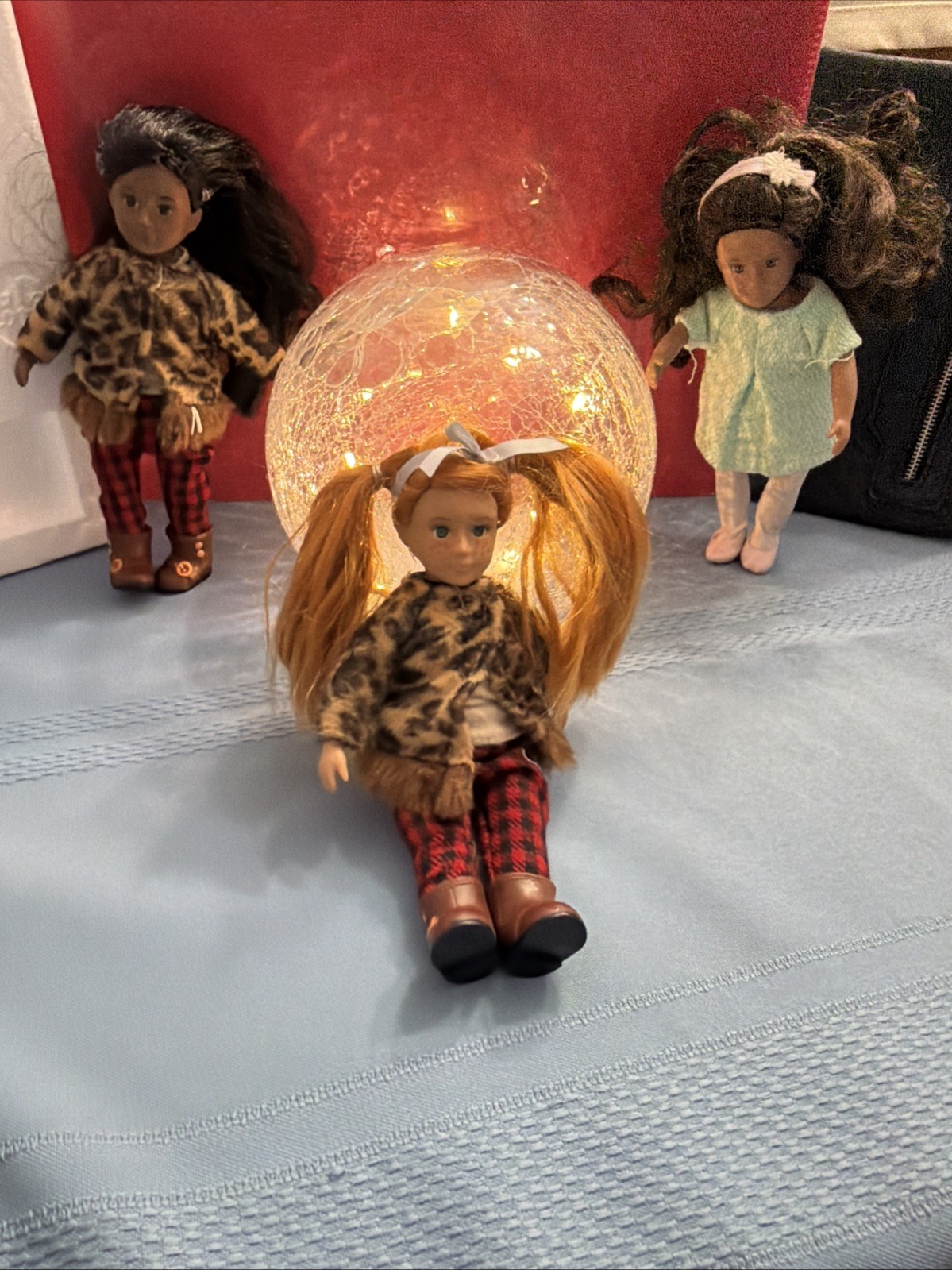 Battat Our Generation 6” Doll Lot of- 3 -Red, Brown, Black Hair