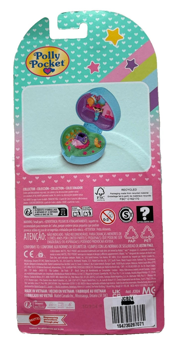 Polly Pocket Keepsake Sand & Surf Ring and Case NEW