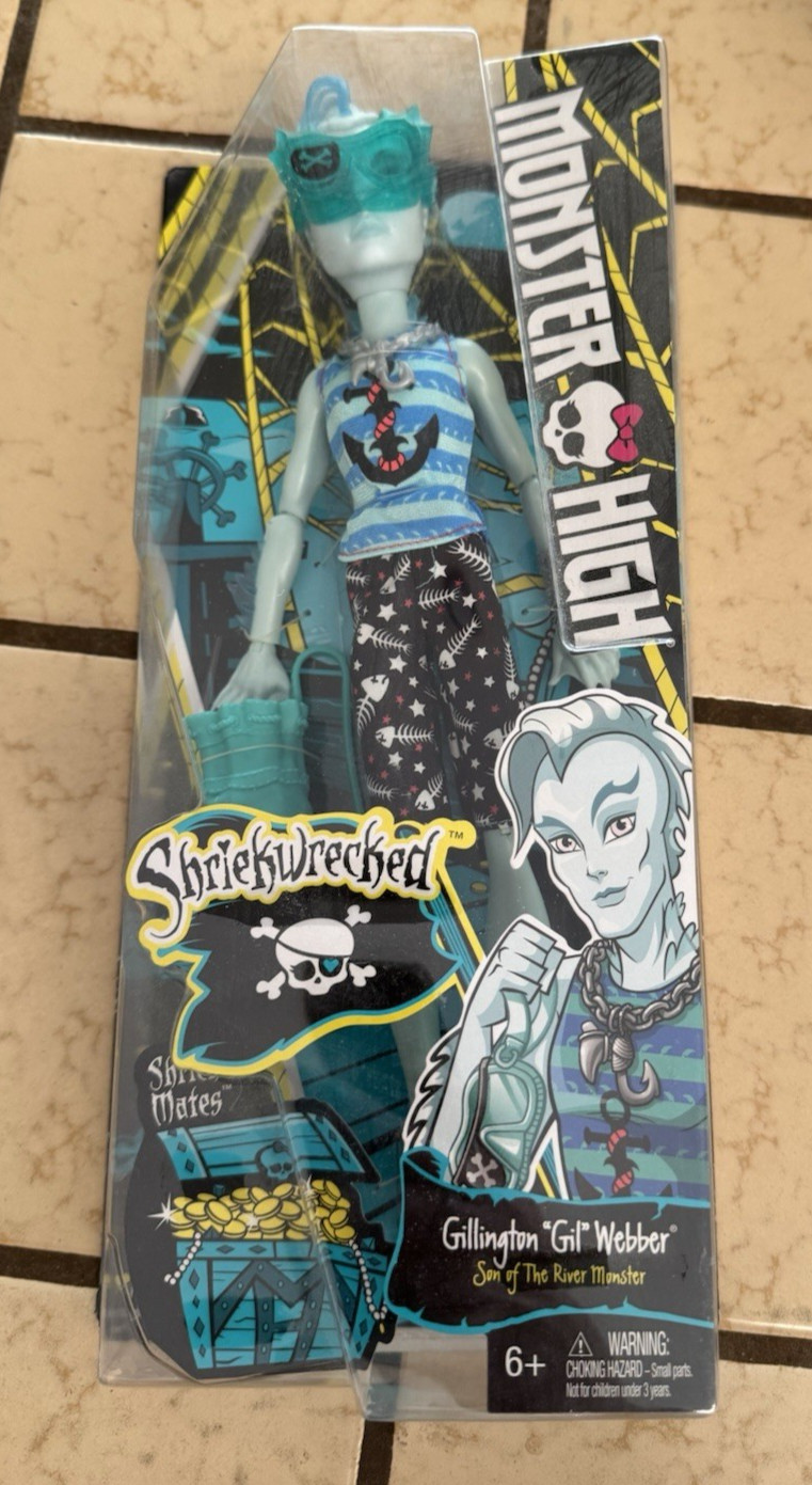 Monster High Shriekwrecked Gillington Gil Webber Doll NIB 2016