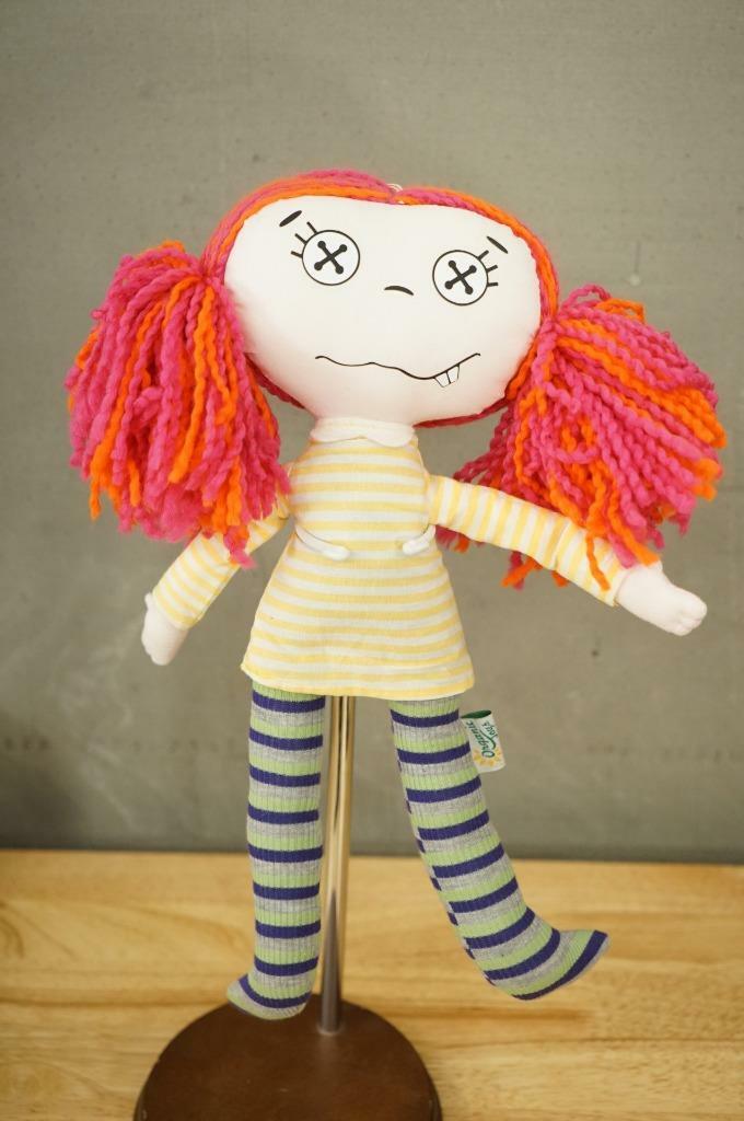 Organic Toys Ukraine Soft Fabric Doll Yarn Hair Cotton Body Button Print Eyes